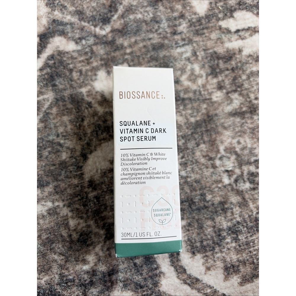 BIOSSANCE Squalane + Vitamin C Dark Spot Serum 30ml/ 1oz NEW IN BOX